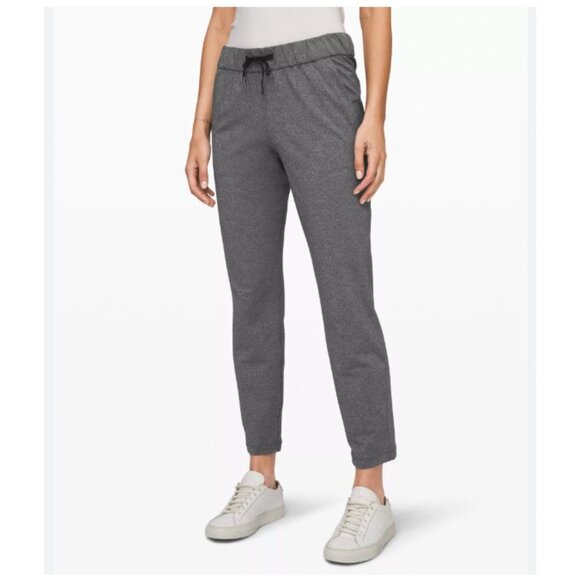 lululemon athletica Pants - Lululemon On the Fly Jogger Pants Women 8 Gray Flecked Tapered Athletic Yoga Gym